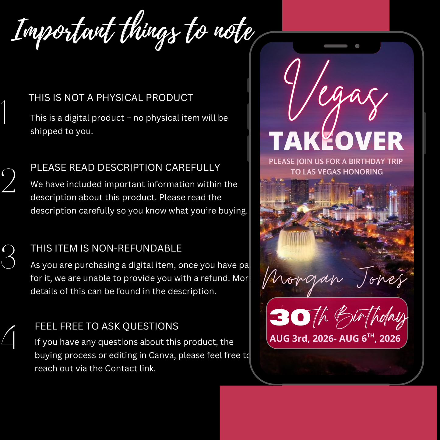 LAS VEGAS TRIP INVITATION