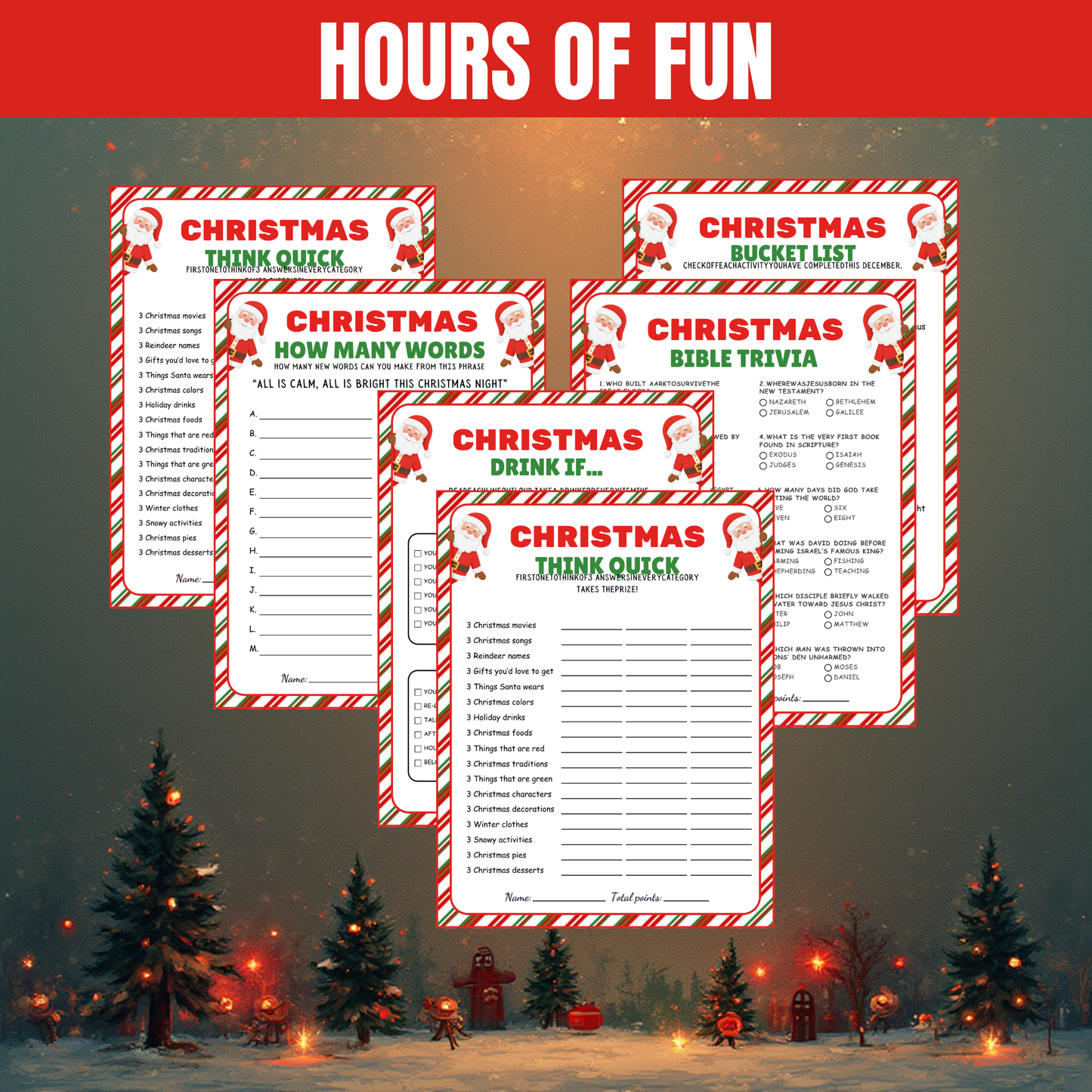 CHRISTMAS GAMES AND ACTIVITIES BUNDLE