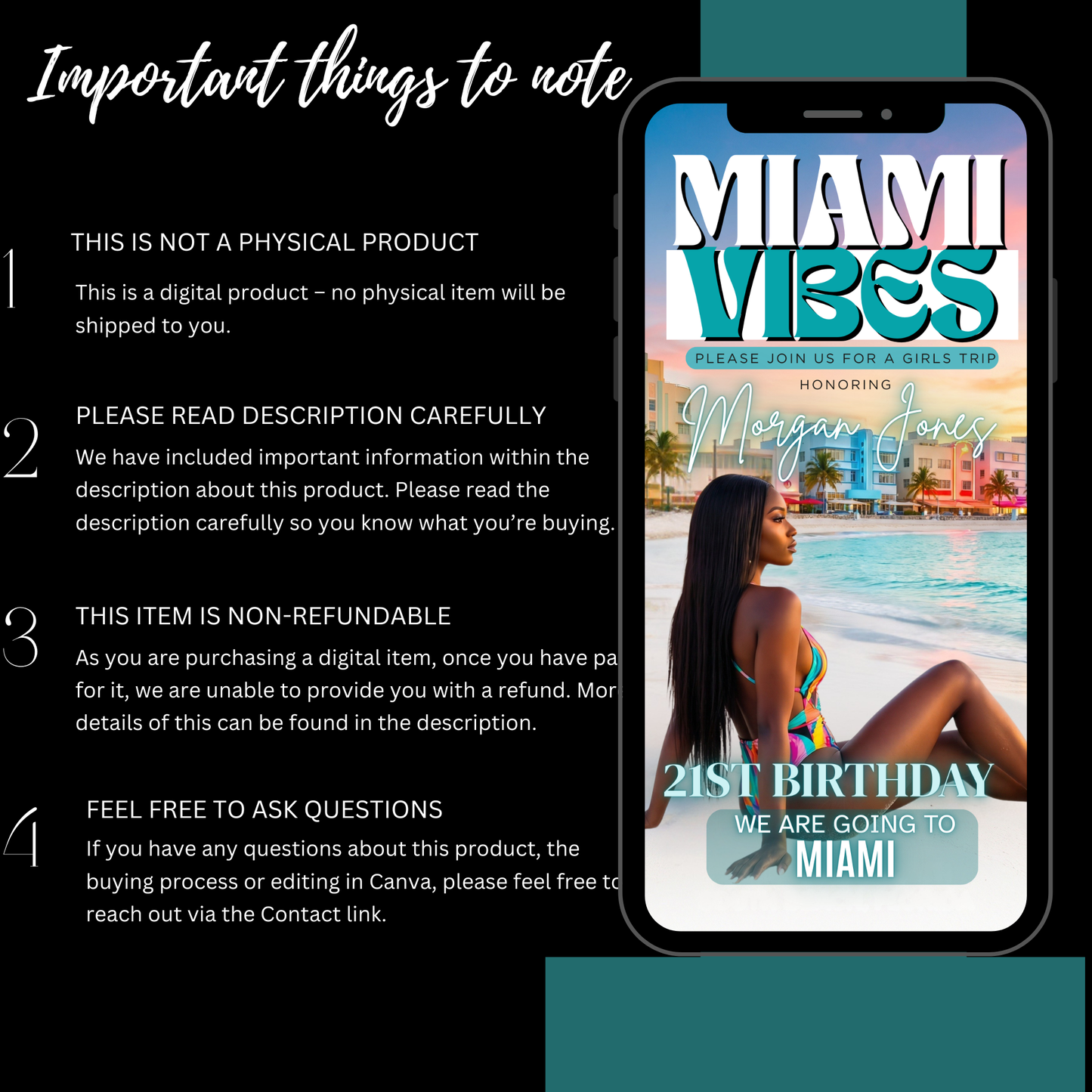 Miami Trip Digital Video Invitation -655