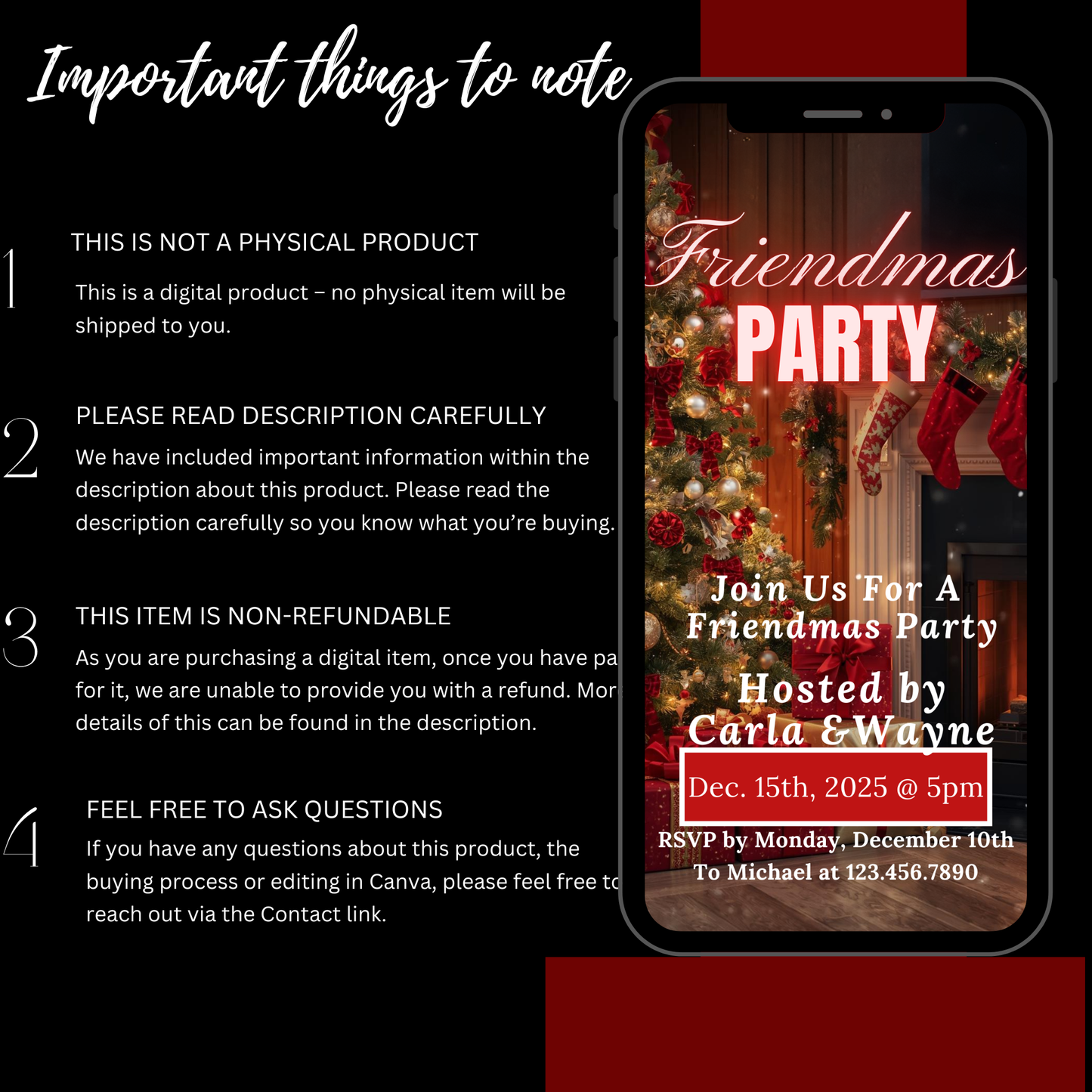 FRIENDMAS PARTY INVITATION -502