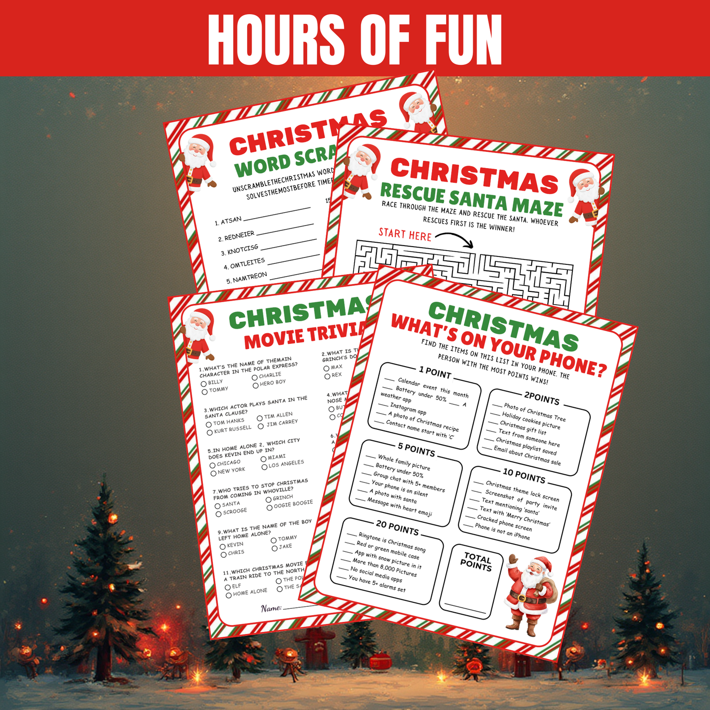 CHRISTMAS GAMES AND ACTIVITIES BUNDLE