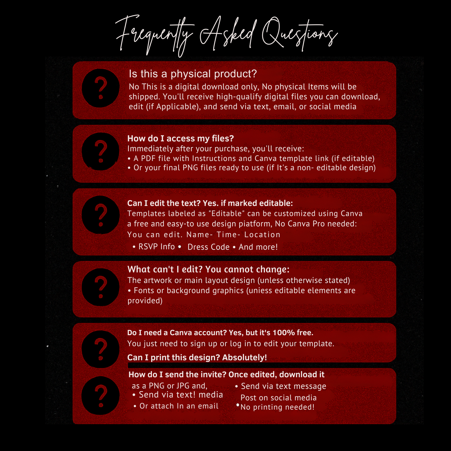 65th Birthday Digital Invitation