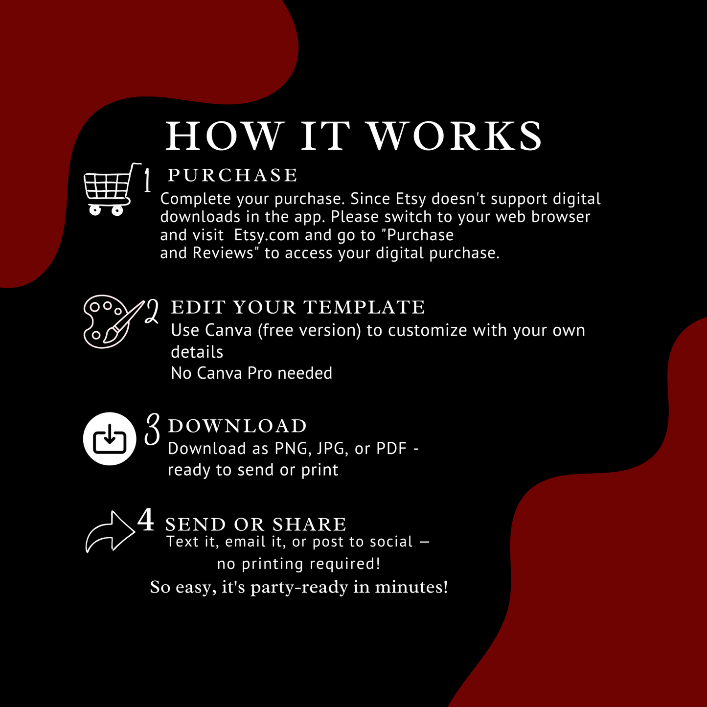 65th Birthday Digital Invitation