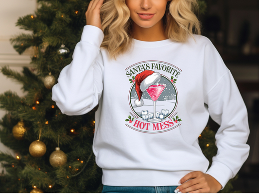 Unisex Santa's Favorite Hot Mess Sweatshirt