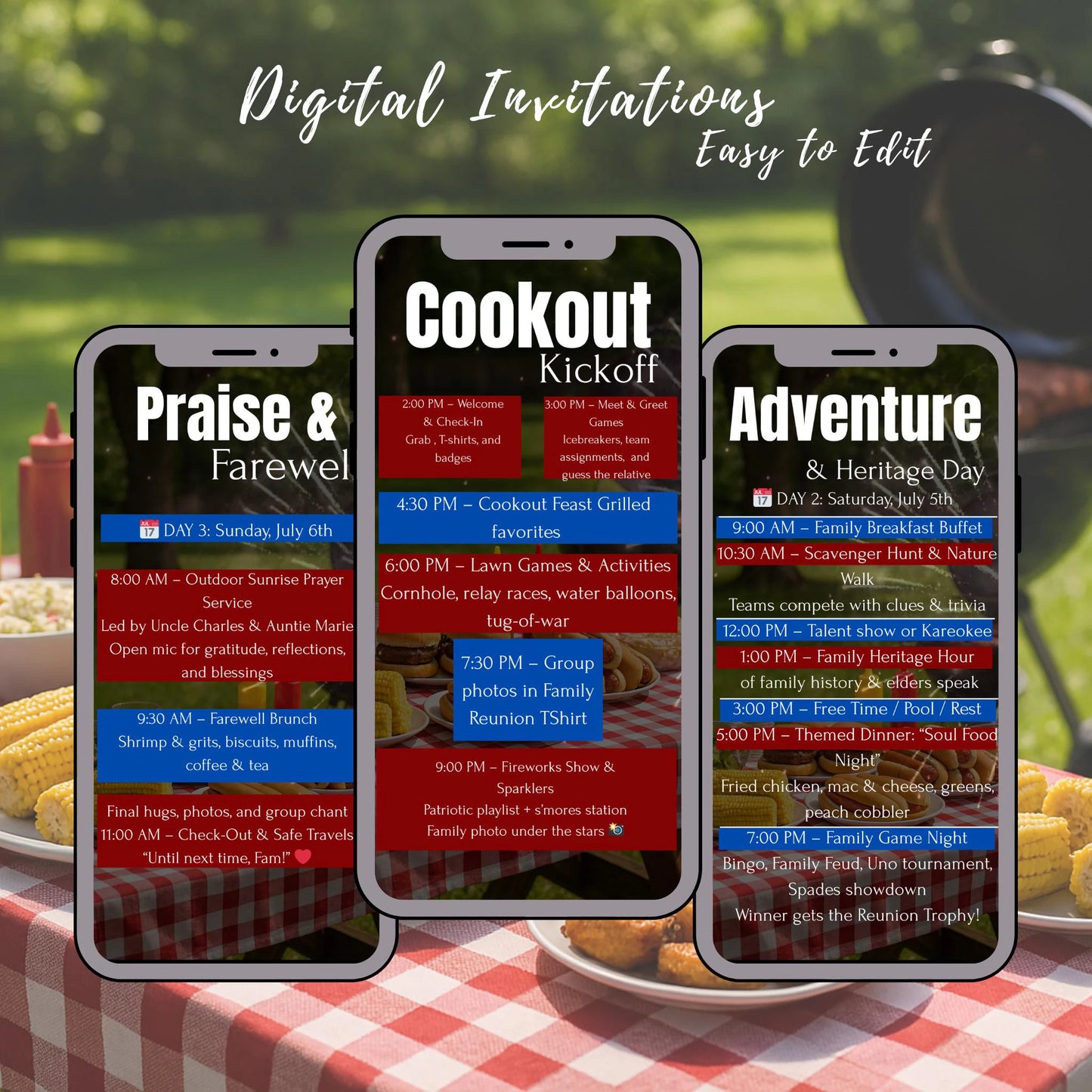 4th of July Family Trip Itinerary