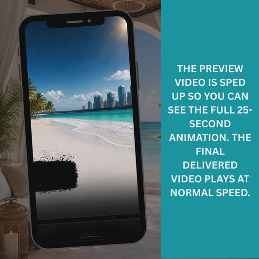 Miami Trip Intinerary Invitation Digital Video Template  -Instant Download