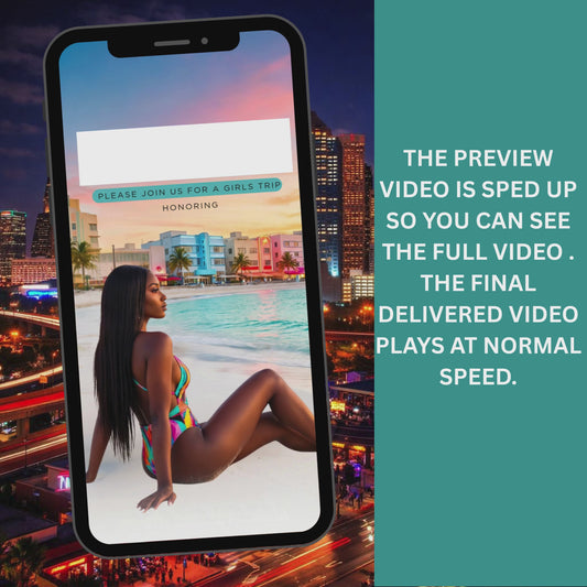 Miami Trip Digital Video Invitation -655