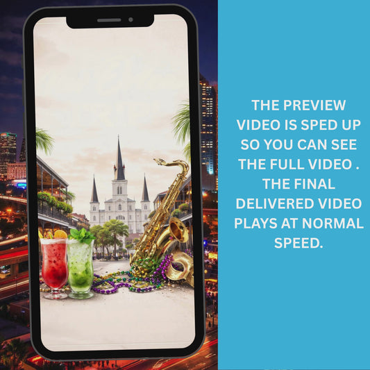 NEW ORLEANS Trip Digital Video Invitation -650