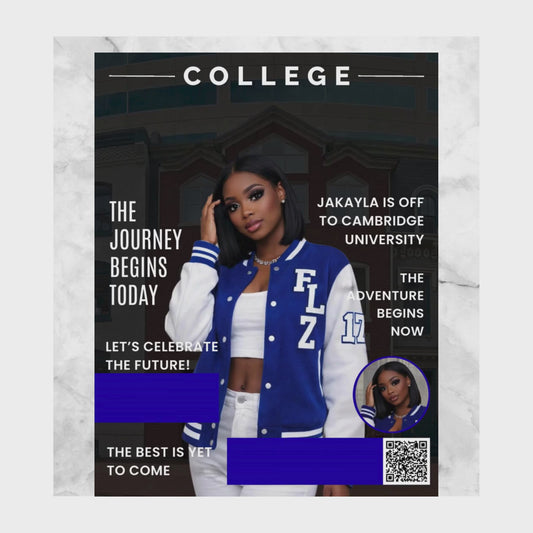 COLLEGE SEND-OFF ANIMATED DIGITAL INVITE- Instant Download