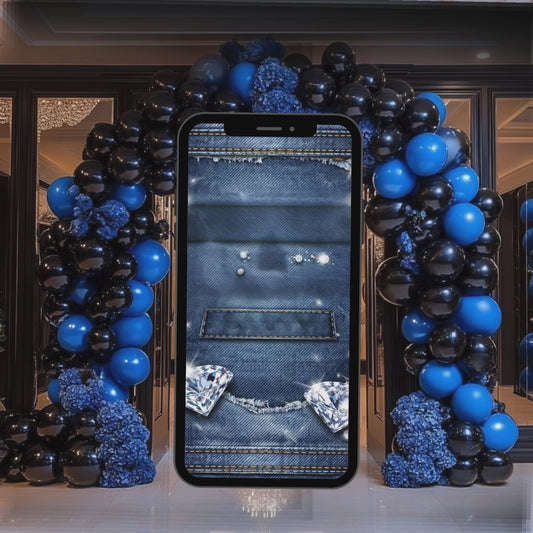 DENIM AND DIAMONDS BIRTHDAY PARTY ANIMATED INVITATION VIDEO-664